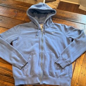 Nike Light Blue Full-Zip Hoodie. Medium. Great condition. Smoke free home